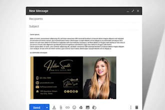 design clickable html email signature, responsive outlook gmail email signature