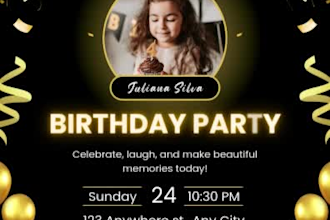 create trendy and stunning hbd invitation cards