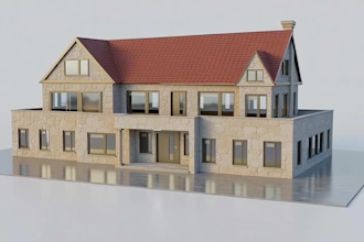 convert 2d floor plan in professional 3d model render
