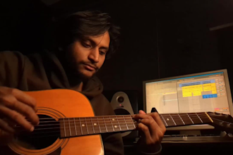 record acoustic, electric guitar as an experienced guitarist