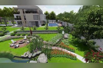 do 3d landscape design backyard garden frontyard patio kitchen hardscape outdoor