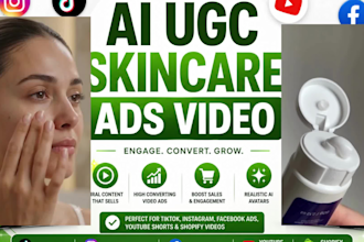 create high converting ai ugc skincare videos, beauty ads and cosmetic reels