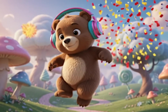 create 3d animated youtube shorts and reels for kids