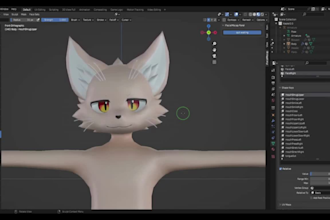 3d vtuber avatar vroid 3d model face tracking vrm fbx export files for streaming