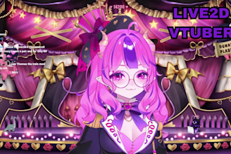 create a custom 2d 3d vtuber model with full rigging, vrm, and streaming setup