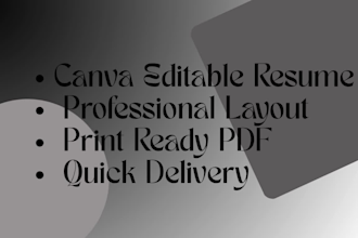 design a professional resume using canva