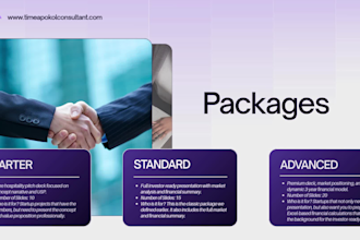 create pitch deck design for hospitality business
