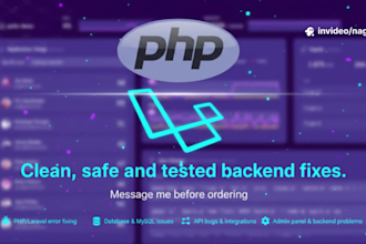 fix PHP, laravel, or backend bugs quickly
