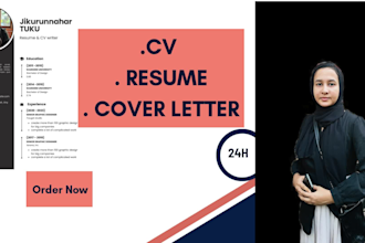 write resume, CV, cover letter