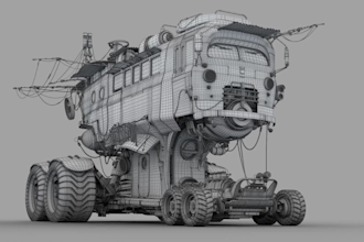 do your high poly low poly hard surface modeling  uv wrapping and pbr texturing