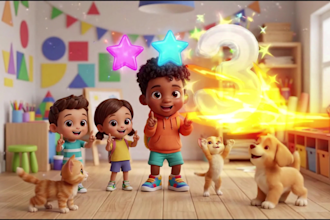 create 3d nursery rhymes and kids learning videos