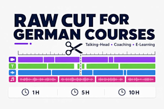 edit german online courses and talking head videos