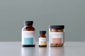do supplement label design, peptide vial, gummy and vitamin packaging
