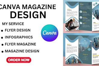 design magazine canva design magazine cover brochure design canva template