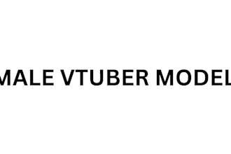 create male vtuber, furry, anime style for streaming with rig