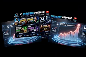 design eye catching youtube thumbnails that increase CTR