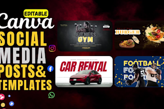 create custom and editable canva social media post design