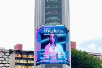 create realistic 3d anamorphic human animation for led billboards