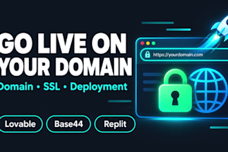 connect custom domain, fix ssl error, deploy lovable, base44 or replit apps live
