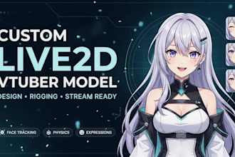 design and rig live2d vtuber model for vtube studio