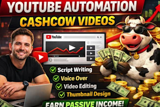 build profitable youtube automation cashcow channel for you