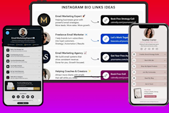 setup your bio link landing page with linktree, beacon page, linkpop, taplink