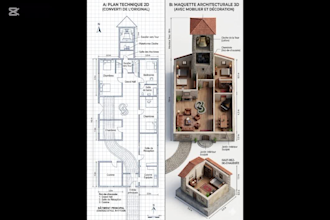 create 2d house plans and architectural drawings
