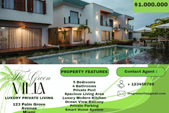 design professional real estate flyer and property brochure