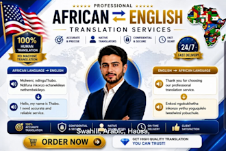 english to african languages translation