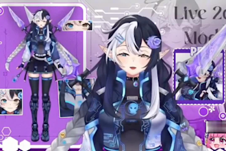 do full live2d vtuber rigging, create your custom vtuber model ready for stream