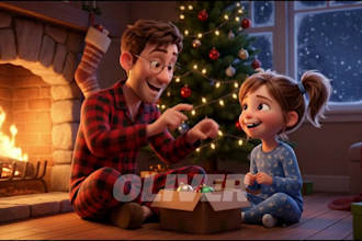 create ai 3d pixar disney style christmas animation video