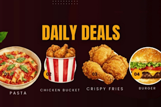 design catchy instagram food posts and facebook ads for restaurant