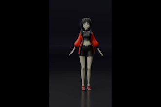 do an anime character for animations and games