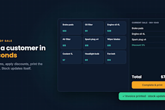 build a custom pos, inventory and accounting system for your business