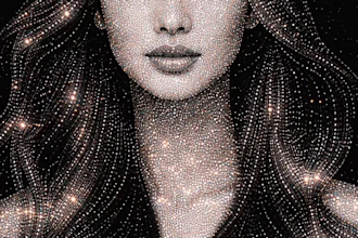 create a custom rhinestone template from your photo