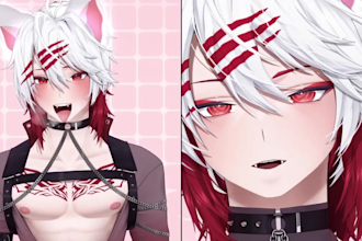 create a custom 2d vtuber model, live2d rigging vtuber showcase, live2d model