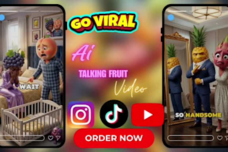 create viral ai talking fruit and food videos for tiktok and reels