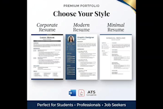 create an ats friendly professional resume CV