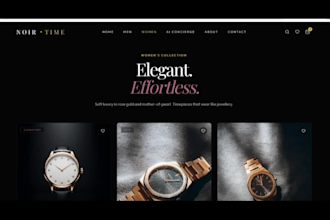design a modern watch ecommerce website with ai concierge