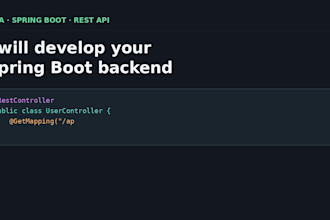 develop java spring boot rest API and backend