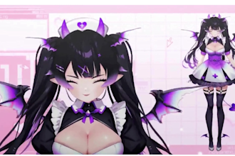 anime vtuber model live2d vtuber model vtuber rigging for vtube studio pngtuber