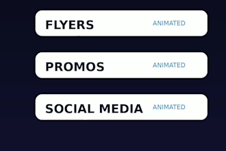 create professional motion flyer, animated flyer and video flyer