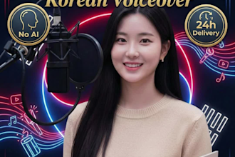 record an authentic human korean voiceover and dubbing