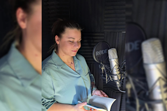 record a female german voice over in a warm voice