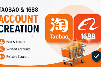 register professional taobao and 1688 accounts
