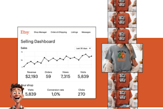 create etsy print on demand listings with SEO for shirts mugs hoodies