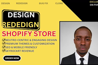 design shopify store, shopify dropshipping store, shopify website store redesign