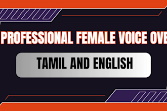 record female tamil and english voice over