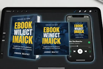 design ebook cover plus audiobook and sportify cover formatting