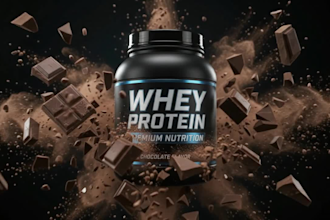 create cinematic 3d cgi product ads for supplement brands in german